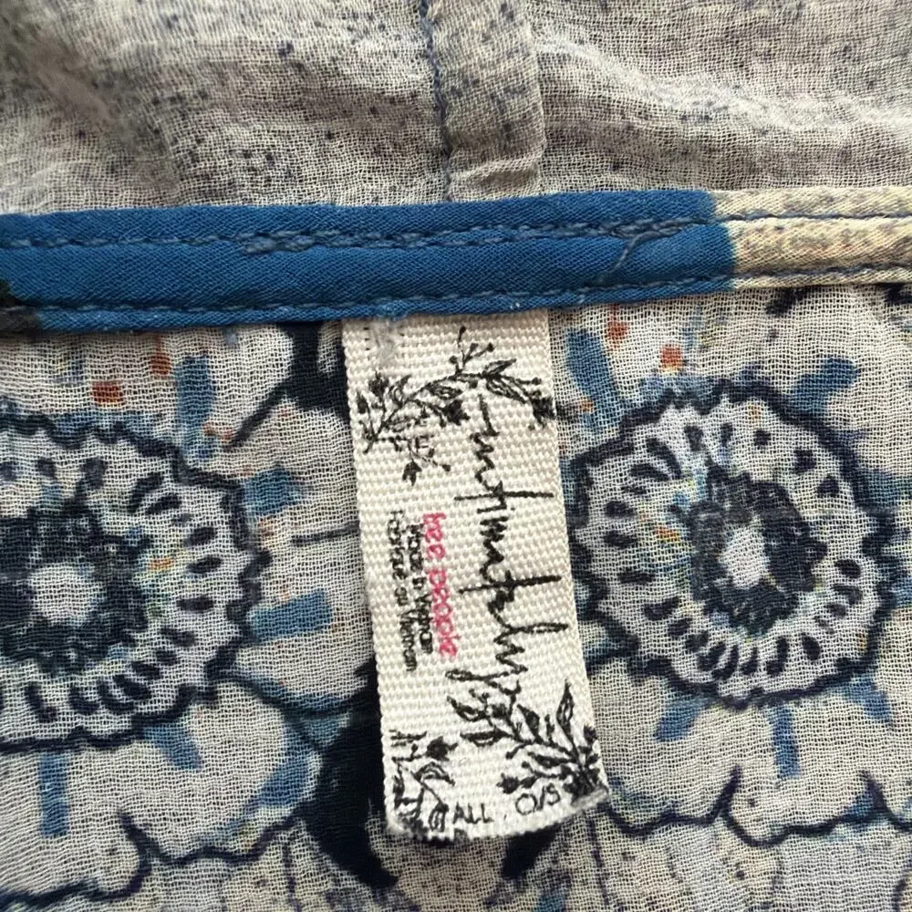 Intimately Free People Lenora Kimono One Size Floral Patchwork Flowy Boho READ